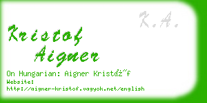 kristof aigner business card